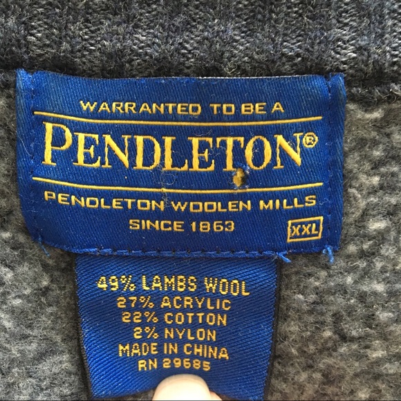 Pendleton Vintage Wool Men’s Sweater Blue XXL - Picture 4 of 5
